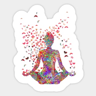 Mind and psychology, Rorschach, yoga Sticker